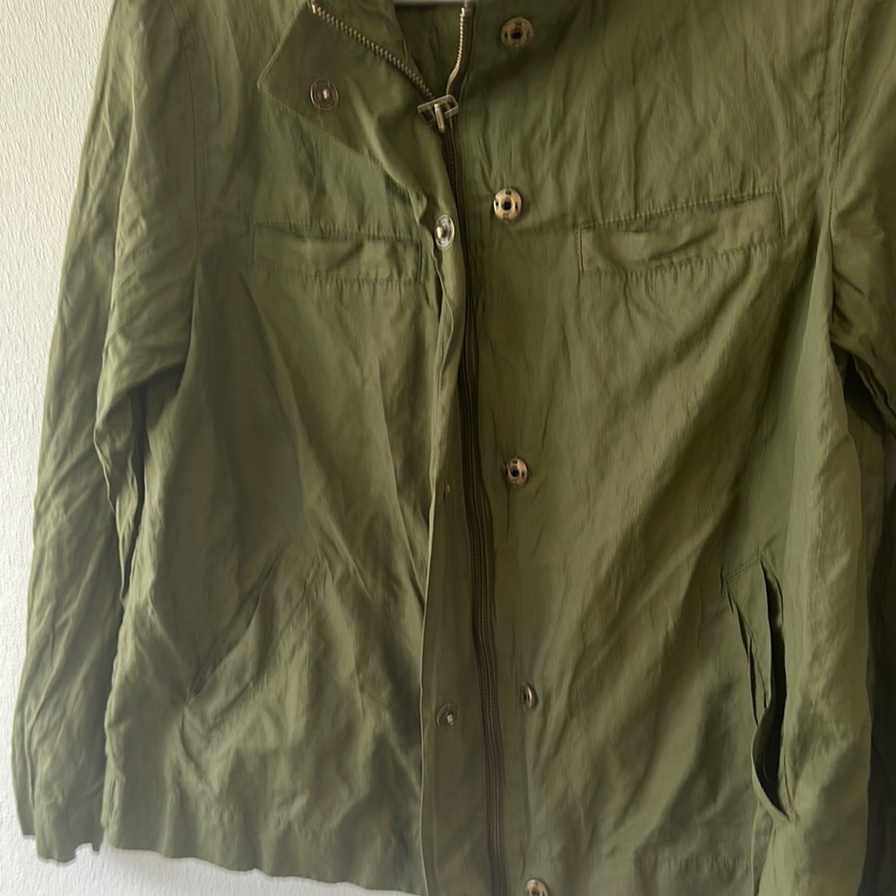 Coldwater Creek Green Utility Jacket Relaxed Fit - Picture 5 of 6